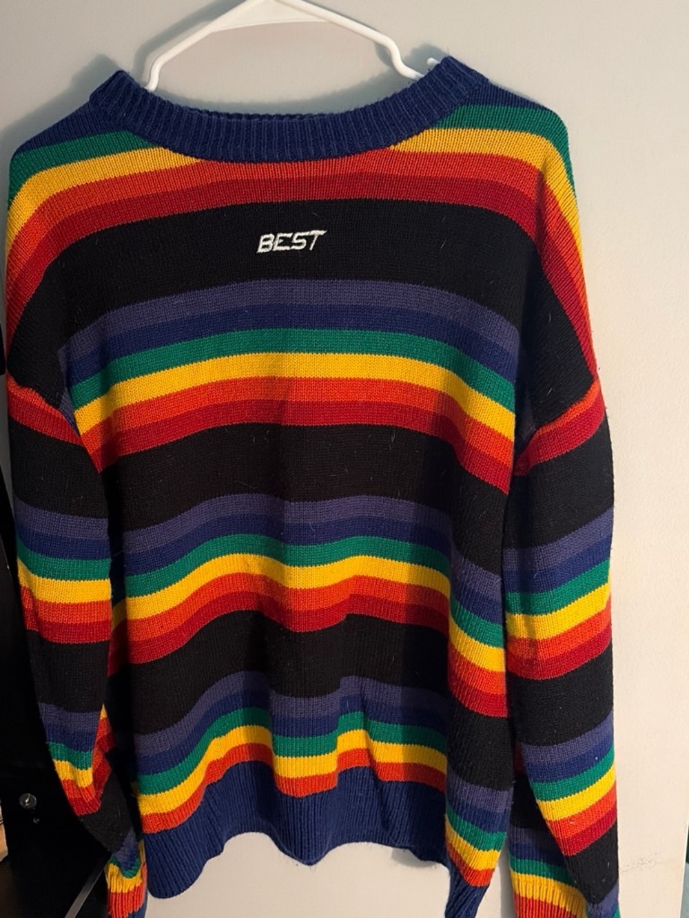 Urban Outfitters Multicolor Striped Crewneck Sweater - BEST Embroidered